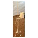 57' White Metal Ajustable Floor Lamp