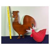 22' Wood Chicken and Chicken Door Stop