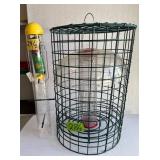 2 bird feeders