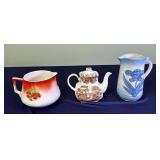 2 Pitchers and Teapot
