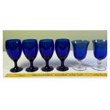 6 Blue Goblets