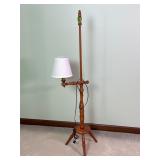 54' Adjustable Wood Floor Lamp