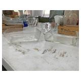 Square Pyrex glass containers
