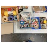 Yarn sewing needles thimbles and other
