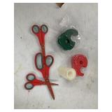 Tape dispensers and scissors