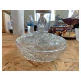 Cut glass candy bowl
