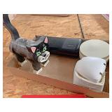 Wooden cat Norelco razor and more