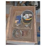 Insulators and wooden box