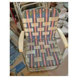 Lot of three aluminum folding chairs