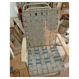 Lot of four folding chairs