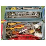 Loaded metal toolbox