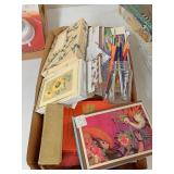 Greeting cards jar with pencil and more