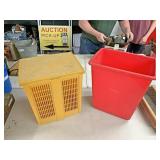Plastic trashcan and hamper