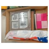 Picture frame and American flag umbrella