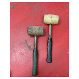 Two rubber mallet