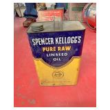 Linseed oil in retro can