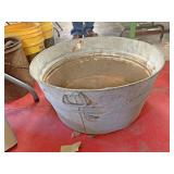 Number three galvanized wash tub