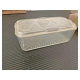 Glass butter dish