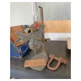 Homemade drill press and clevis