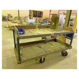 Industrial grade rolling cart made from steel