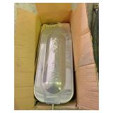 White truck rearview mirror with hardware