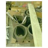 Five partial rolls of rubber with other plastic