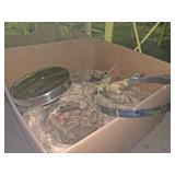 Large box of chrome intake stacks and intake tops