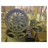 Three BMW rims one miscellaneous rim and other