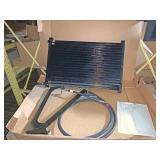 New AC condenser with hoses brackets and clamps