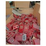 Large lot of red Volvo reading lamps