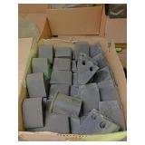 Large box of rubber mounts approximately 50