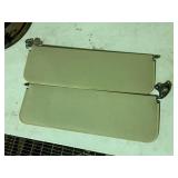 Set of white semi sunvisors