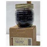 New blue ribbon candle jar Berry scented