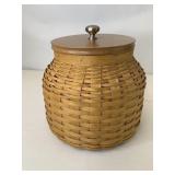 Longaberger Cookie jar with lidded Protector