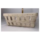 White medium patio basket with Protector