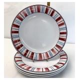 Set of 4 American celebration dinner plates