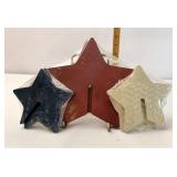 Woodcrafts Red white and blue stars