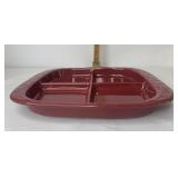 USA Paprika 4 section relish dish