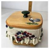 Teaspoon Liner Protector hand painted lid