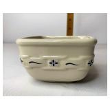 Blue soft square dessert bowl