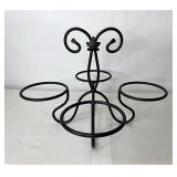 Wrought iron dessert bowl caddy
