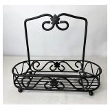 Wrought iron condiment caddy