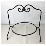 Wrought iron pie plate stand