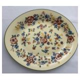 Spring floral oval serving platter