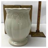 NIB Cream vintage vine pedestal crock