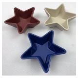 Longaberger Red white and blue star dishes