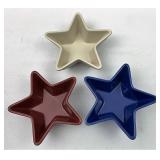 Red white and blue star dishes