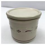 USA red 1 pint crock with lid
