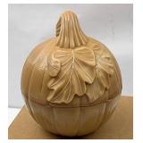 NIB Pumpkin swirl milk glass