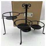 NIB Wrought iron swivel caddy
